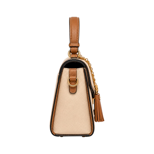 StylishBag Elegant Beige Ivory Top Handle Satchel Handbag
