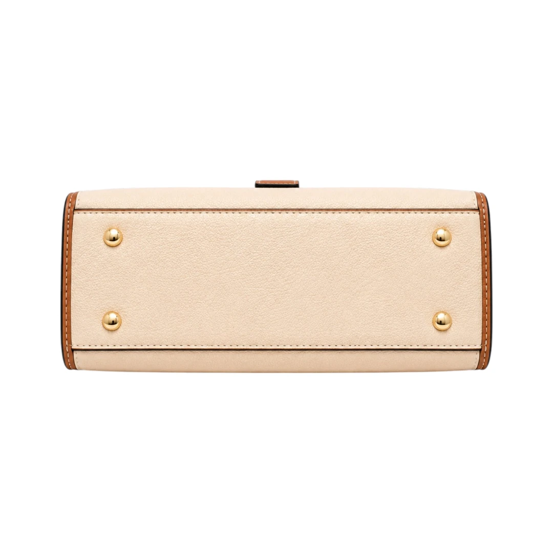 StylishBag Elegant Beige Ivory Top Handle Satchel Handbag