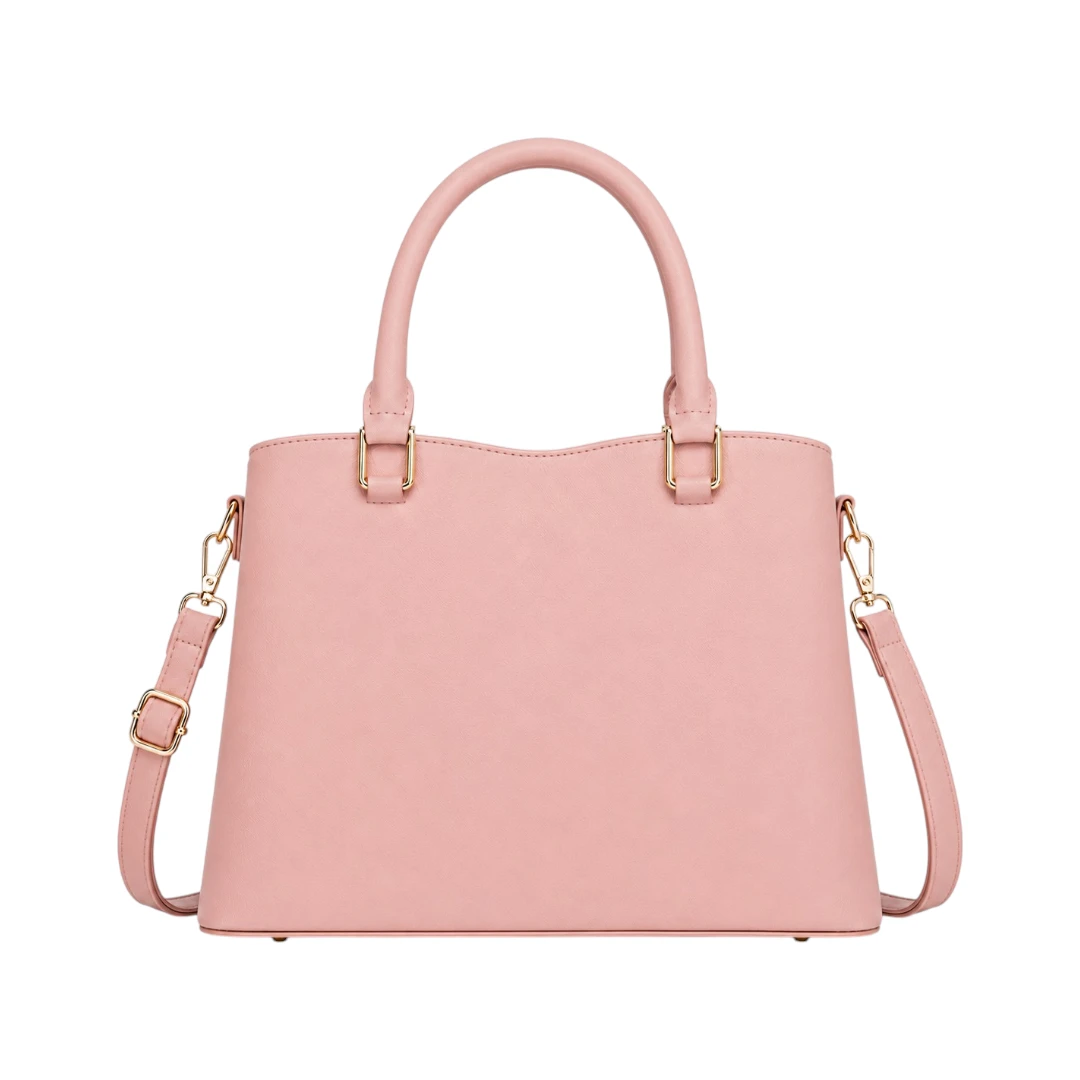 StylishBag Pink Bow Charm Top Handle Handbag