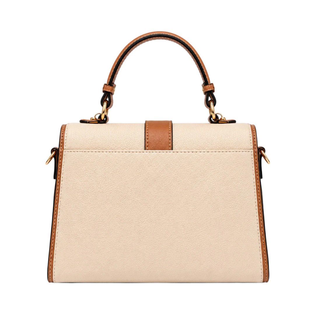 StylishBag Elegant Beige Ivory Top Handle Satchel Handbag